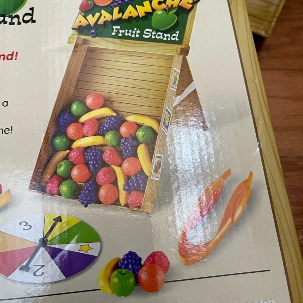 Avalanche Fruit Stand Game Learning Resources Ages 3+ Colors Dexterity  - Read